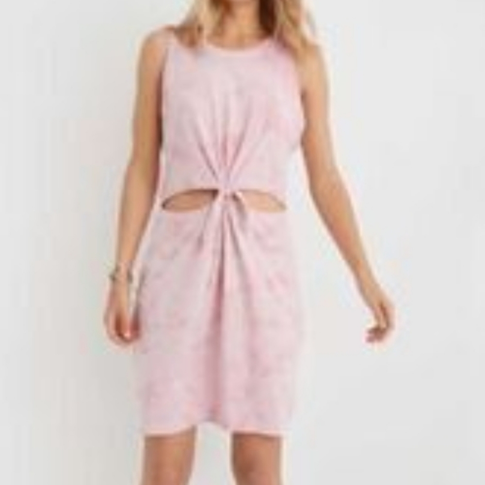 Aerie Pink Tie Dye Cutout Mini Dress Sz M